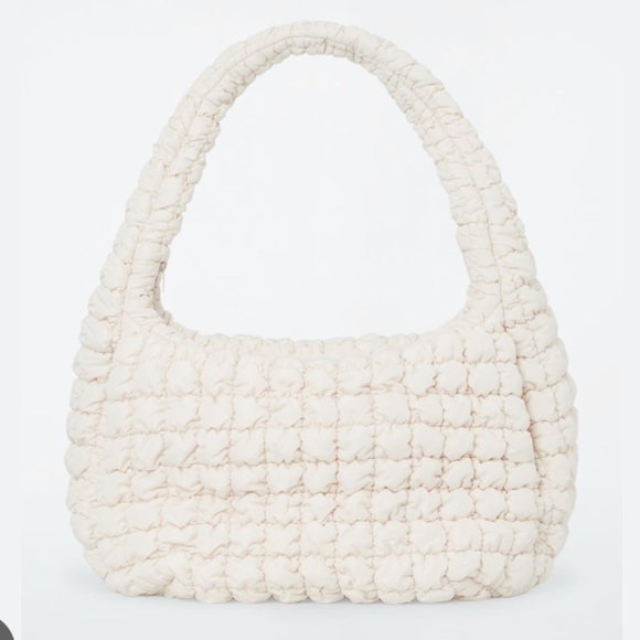 NWT COS OVERSIZED QUILTED CROSSBODY BAG Ivory Cream - Picture 1 of 7